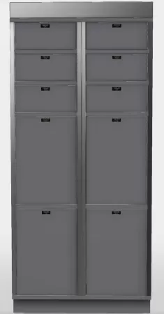 Configure with any of the standard sizes of door for whatever you are storing.