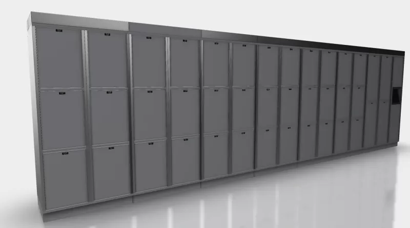  Units connect to each other through built-in wiring channels and anchor securely to the wall.